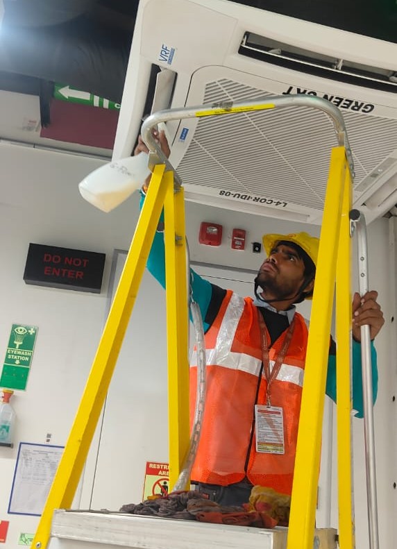 HVAC technician on site